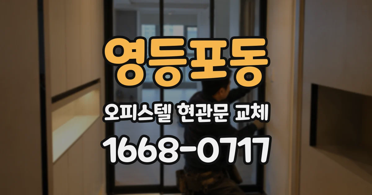 영등포동 오피스텔 현관문 교체