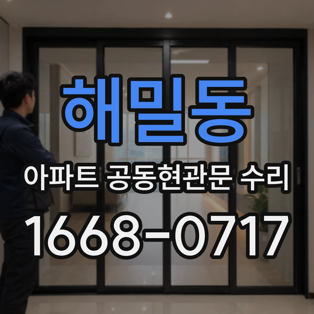 해밀동 아파트 공동현관문 수리