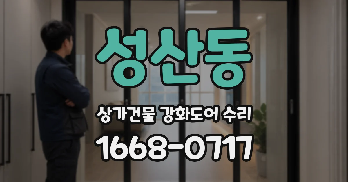 성산동 상가건물 강화도어 수리