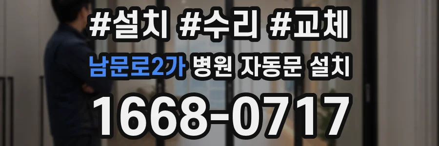 남문로2가 병원 자동문 설치