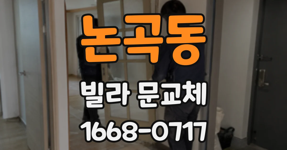 논곡동 빌라 문교체
