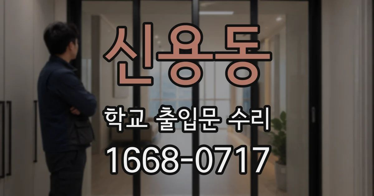신용동 학교 출입문 수리