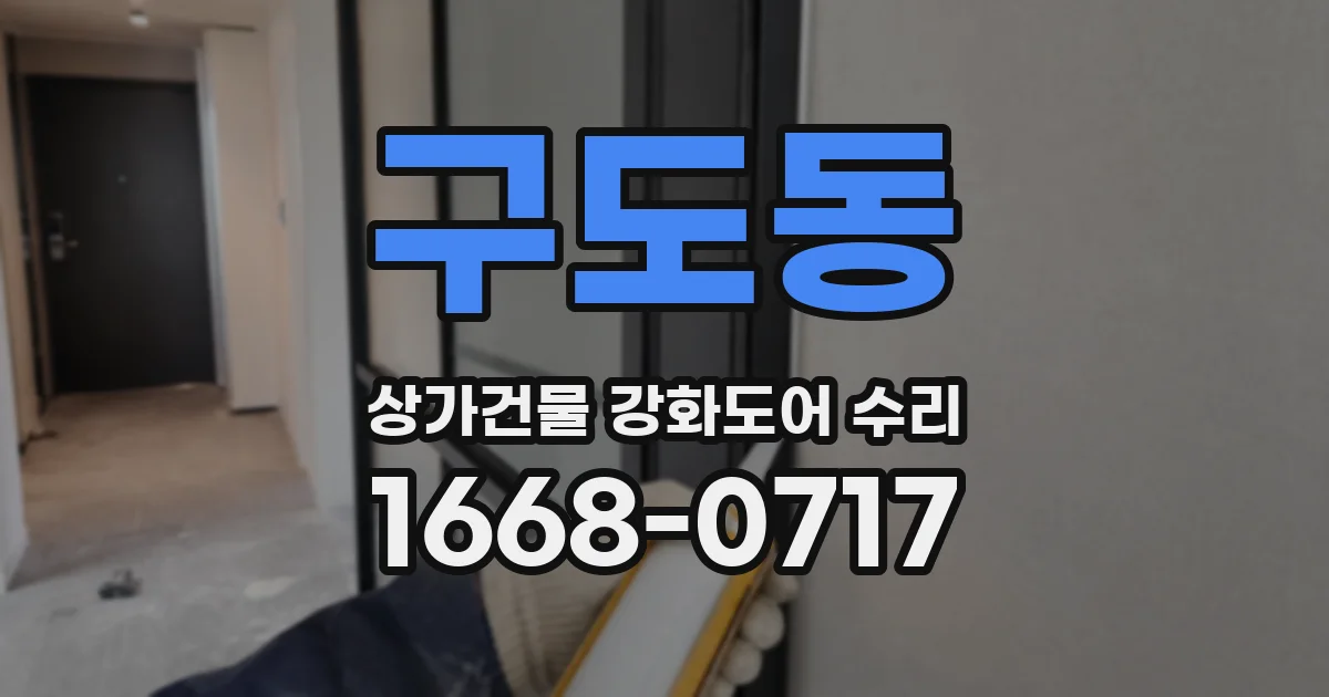 구도동 상가건물 강화도어 수리
