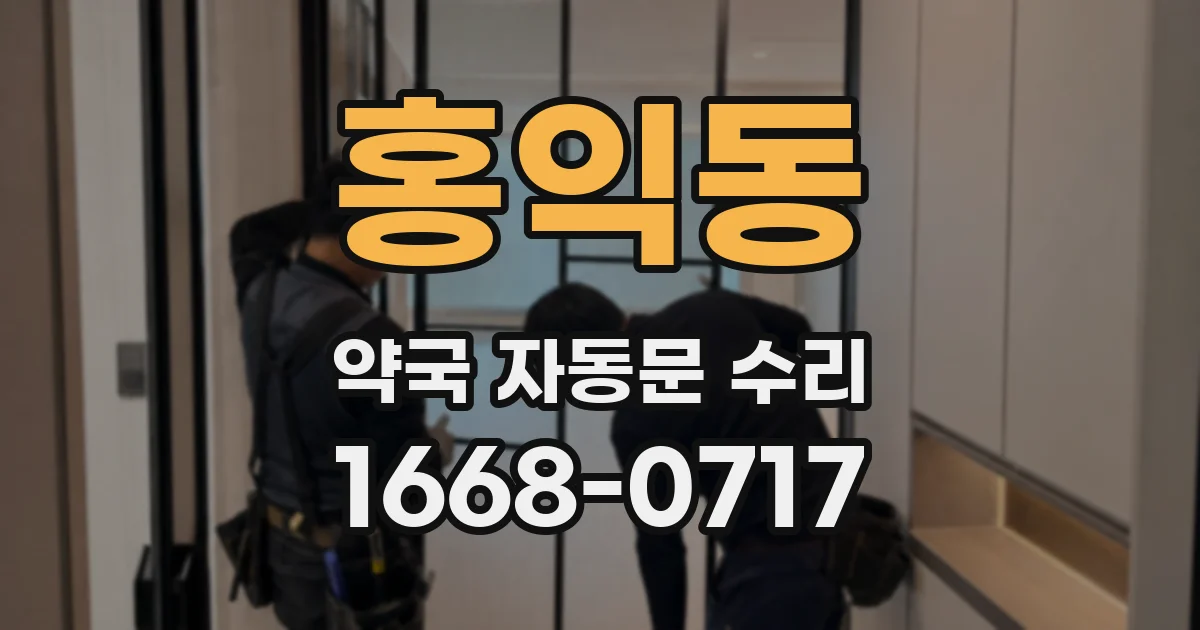 홍익동 약국 자동문 수리