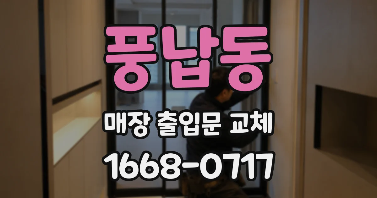 풍납동 매장 출입문 교체