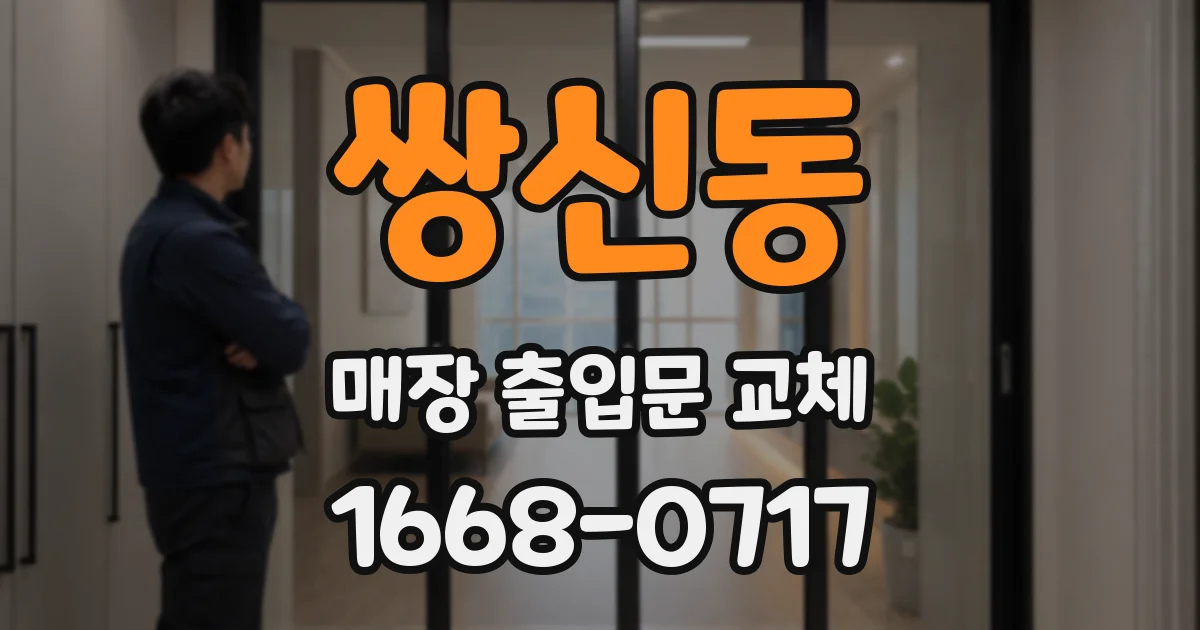 쌍신동 매장 출입문 교체