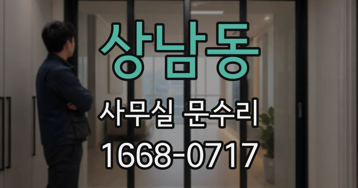 상남동 사무실 문수리