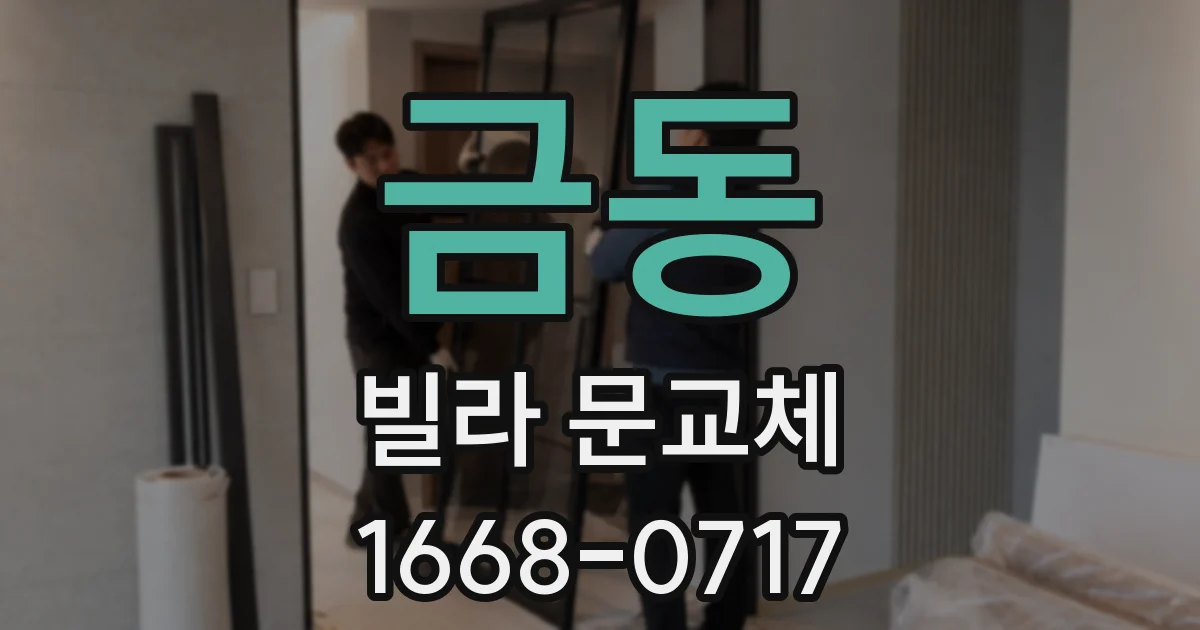 금동 빌라 문교체