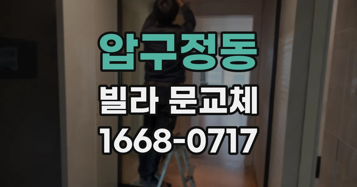 압구정동 빌라 문교체