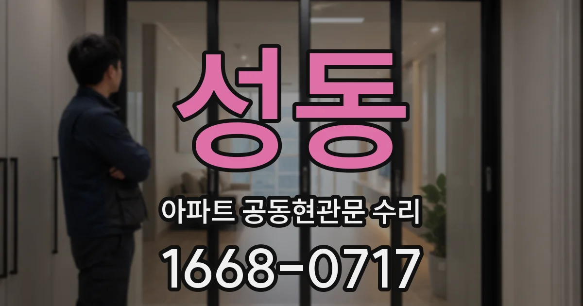 성동 아파트 공동현관문 수리