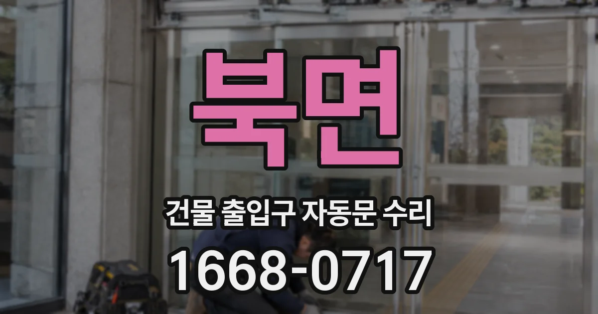 북면 건물 출입구 자동문 수리