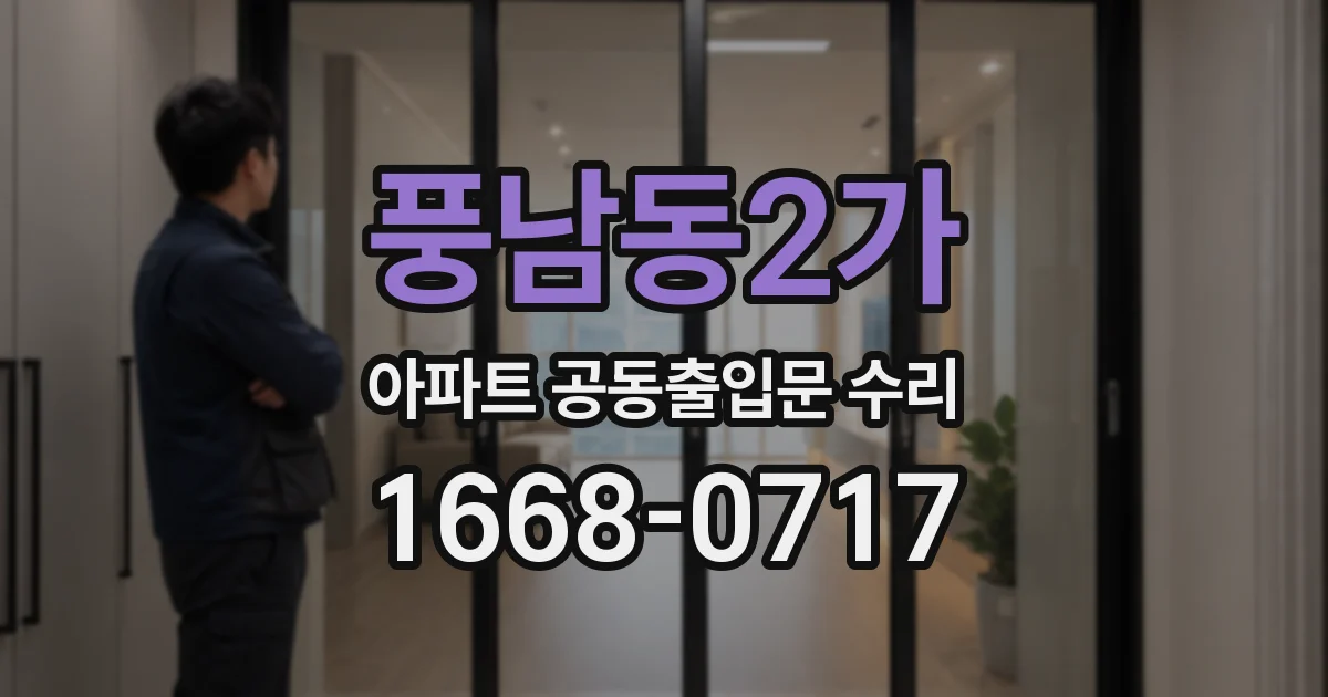 풍남동2가 아파트 공동출입문 수리