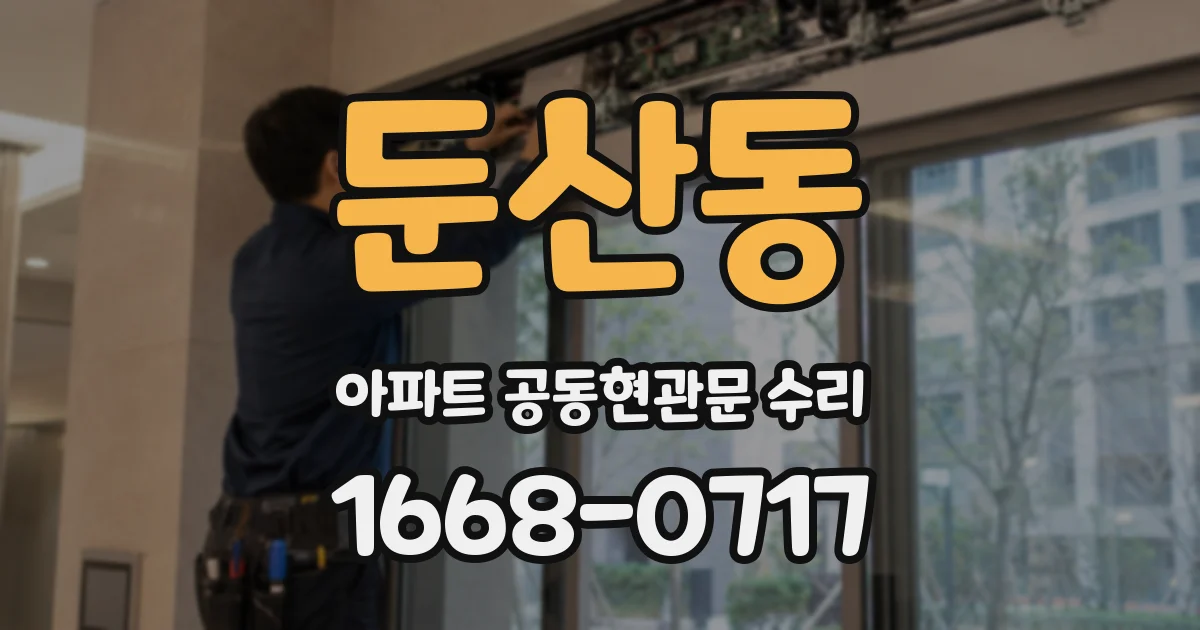 둔산동 아파트 공동현관문 수리