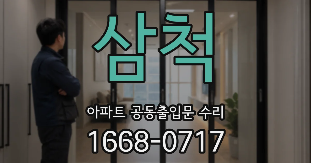 삼척 아파트 공동출입문 수리