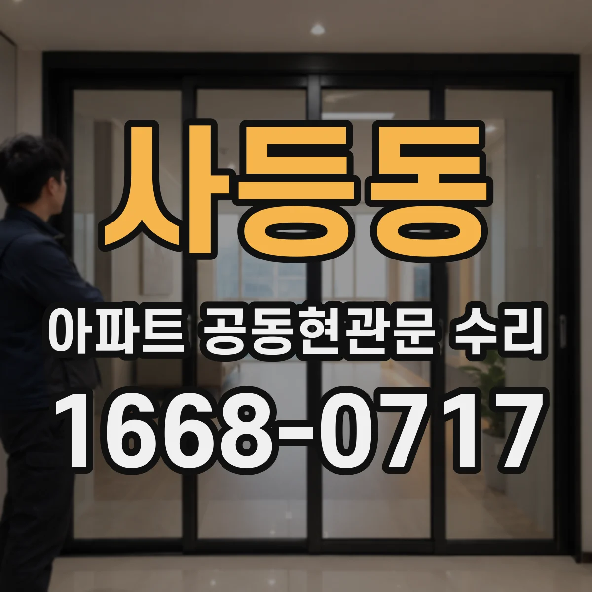 사등동 아파트 공동현관문 수리