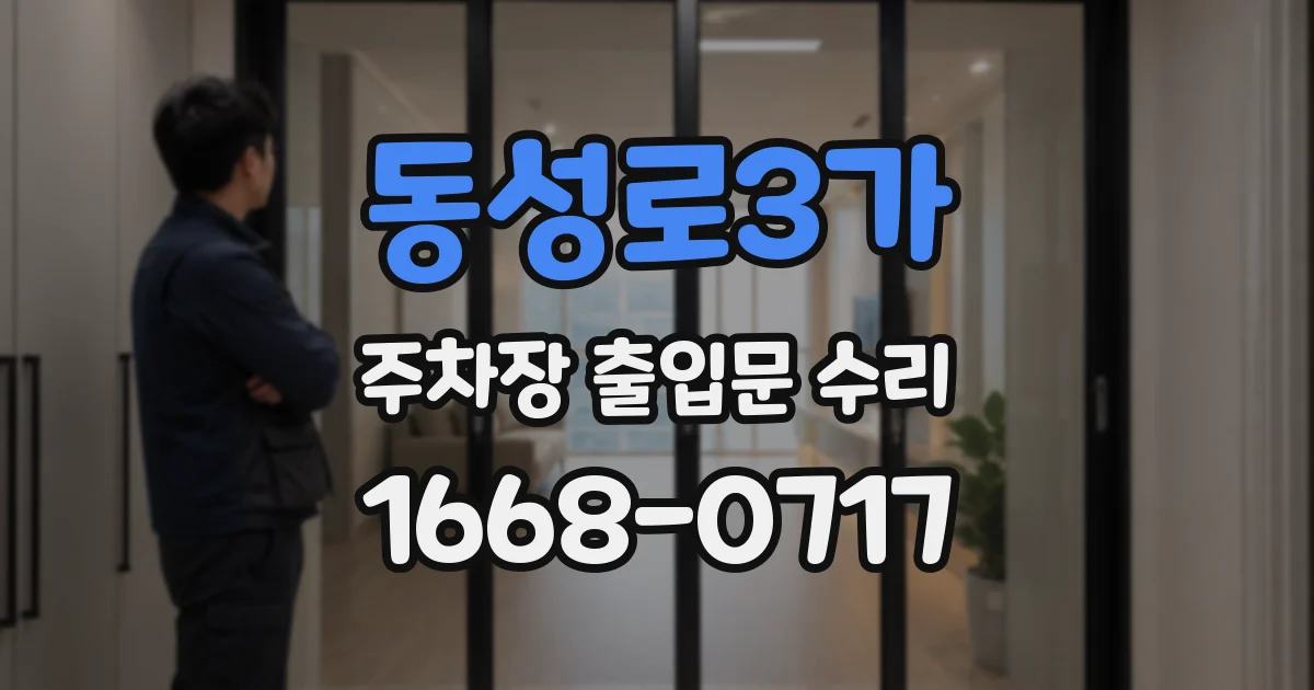 동성로3가 주차장 출입문 수리