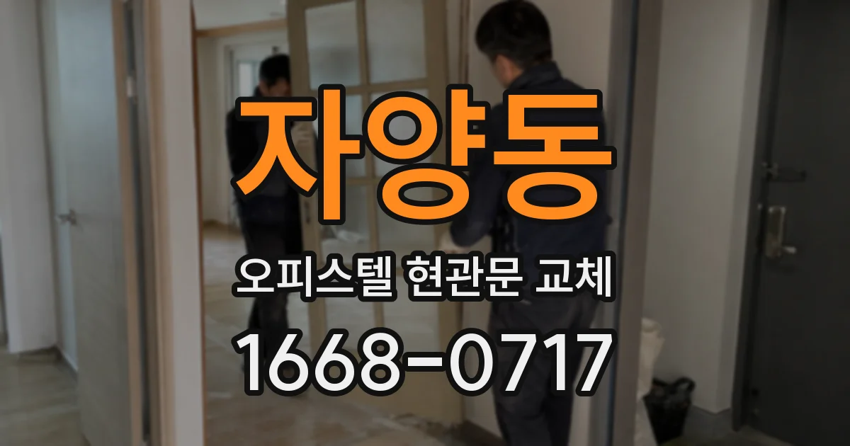 자양동 오피스텔 현관문 교체