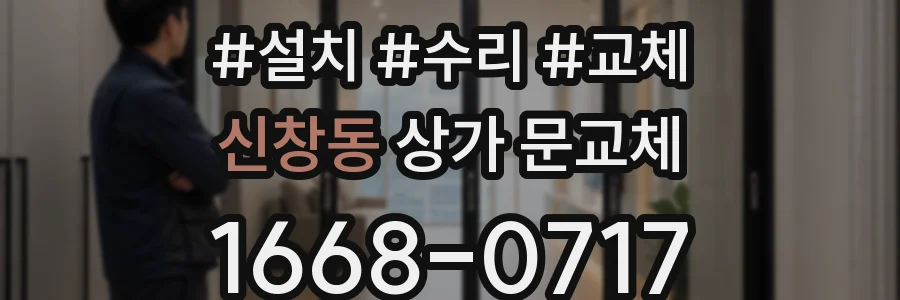 신창동 상가 문교체