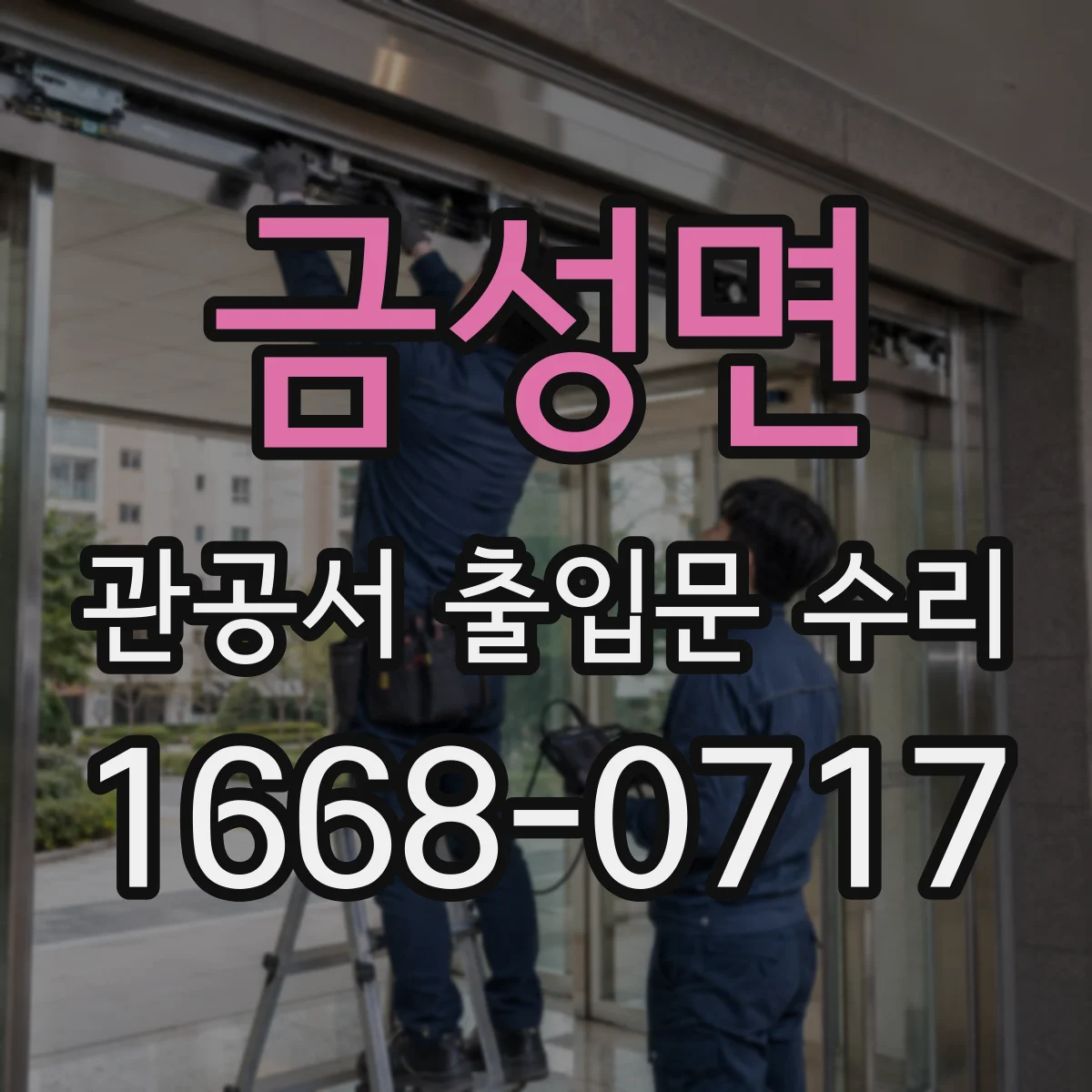 금성면 관공서 출입문 수리