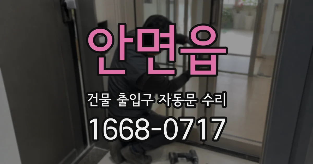 안면읍 건물 출입구 자동문 수리