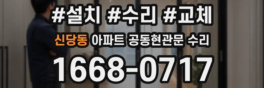 신당동 아파트 공동현관문 수리