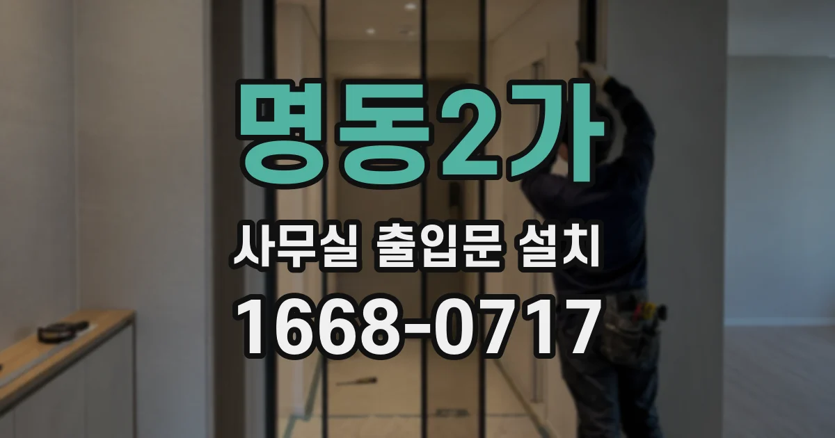 명동2가 사무실 출입문 설치