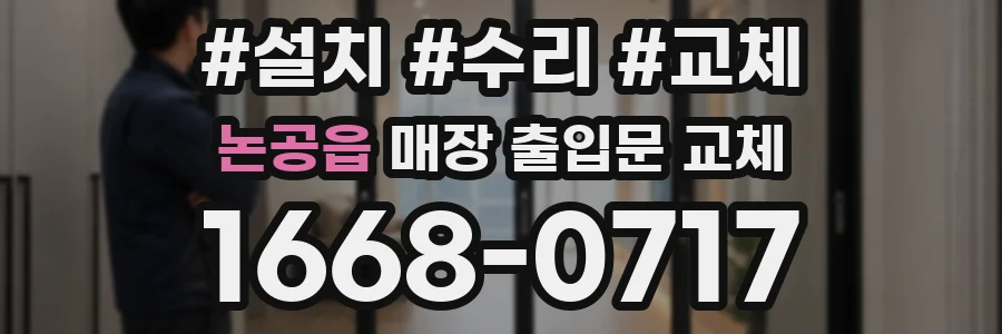 논공읍 매장 출입문 교체