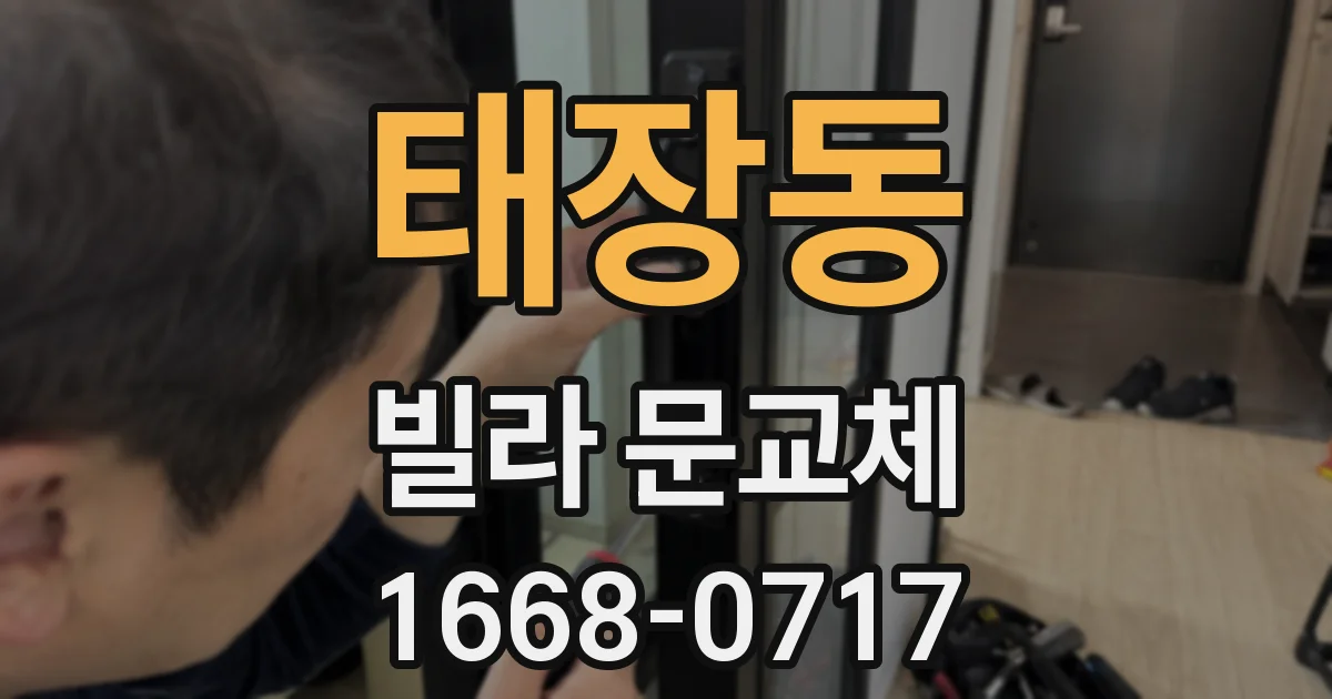 태장동 빌라 문교체