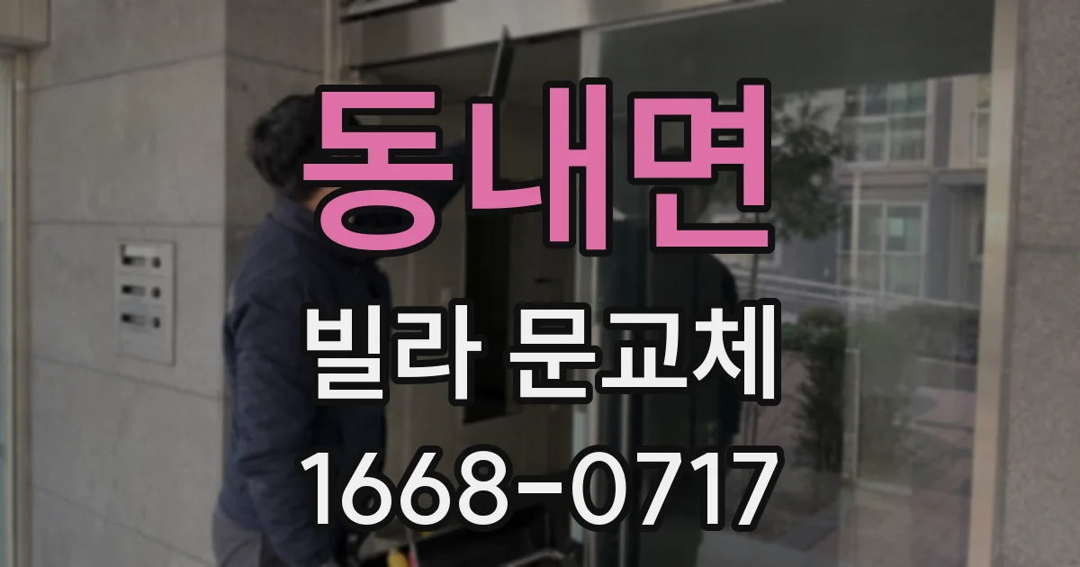 동내면 빌라 문교체