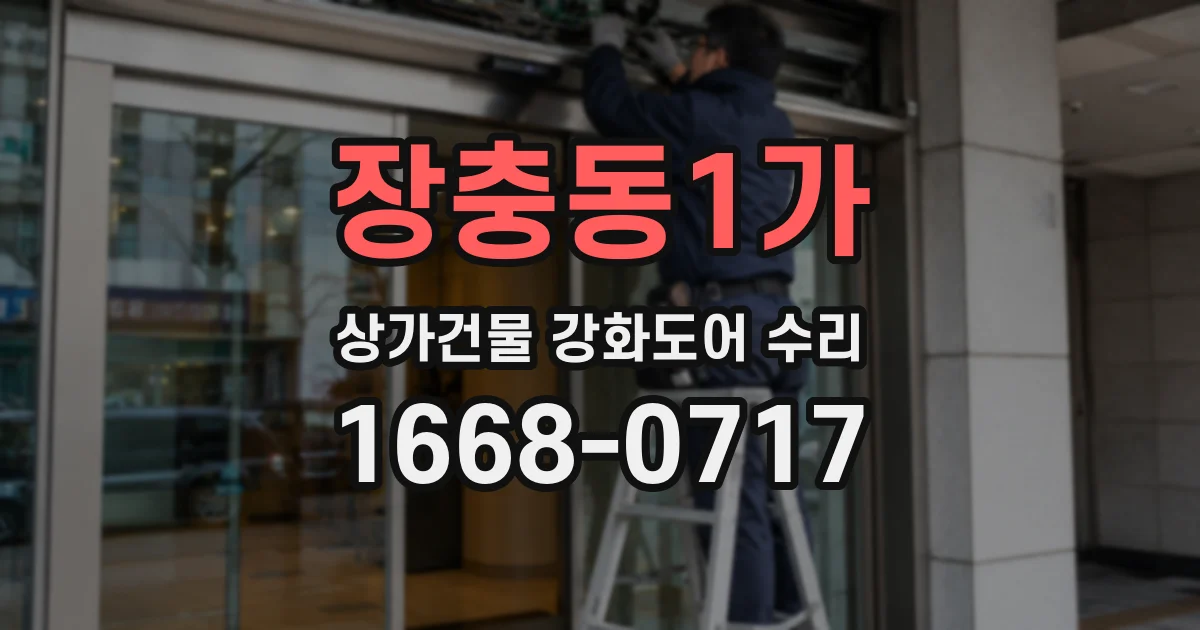 장충동1가 상가건물 강화도어 수리