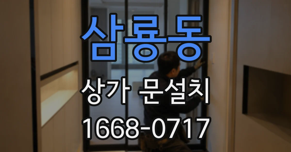 삼룡동 상가 문설치