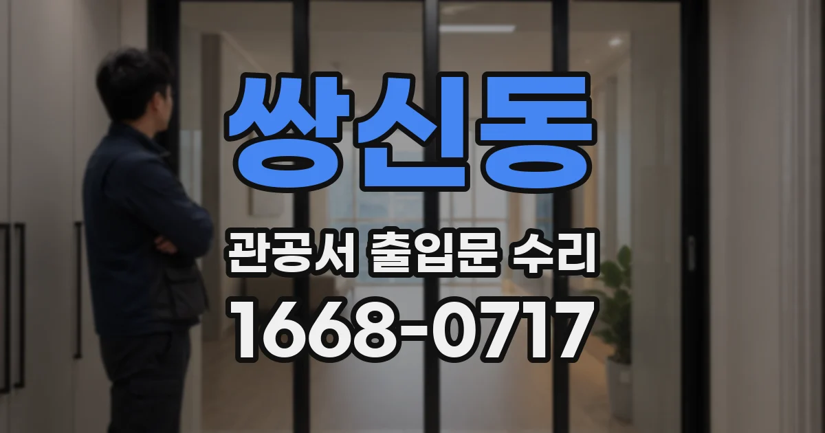 쌍신동 관공서 출입문 수리