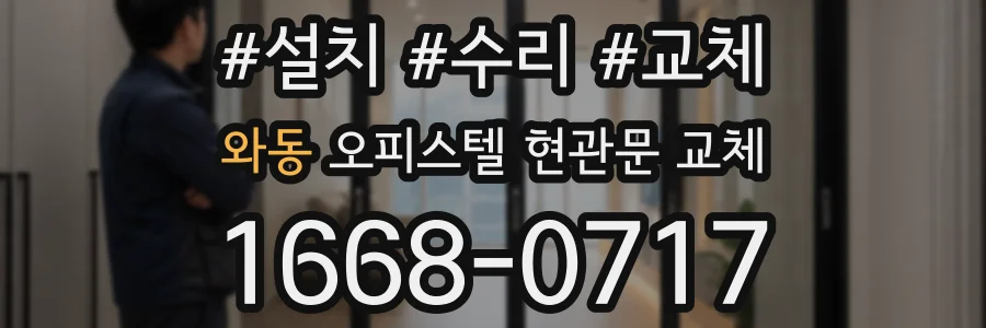 와동 오피스텔 현관문 교체