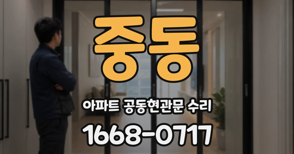 중동 아파트 공동현관문 수리