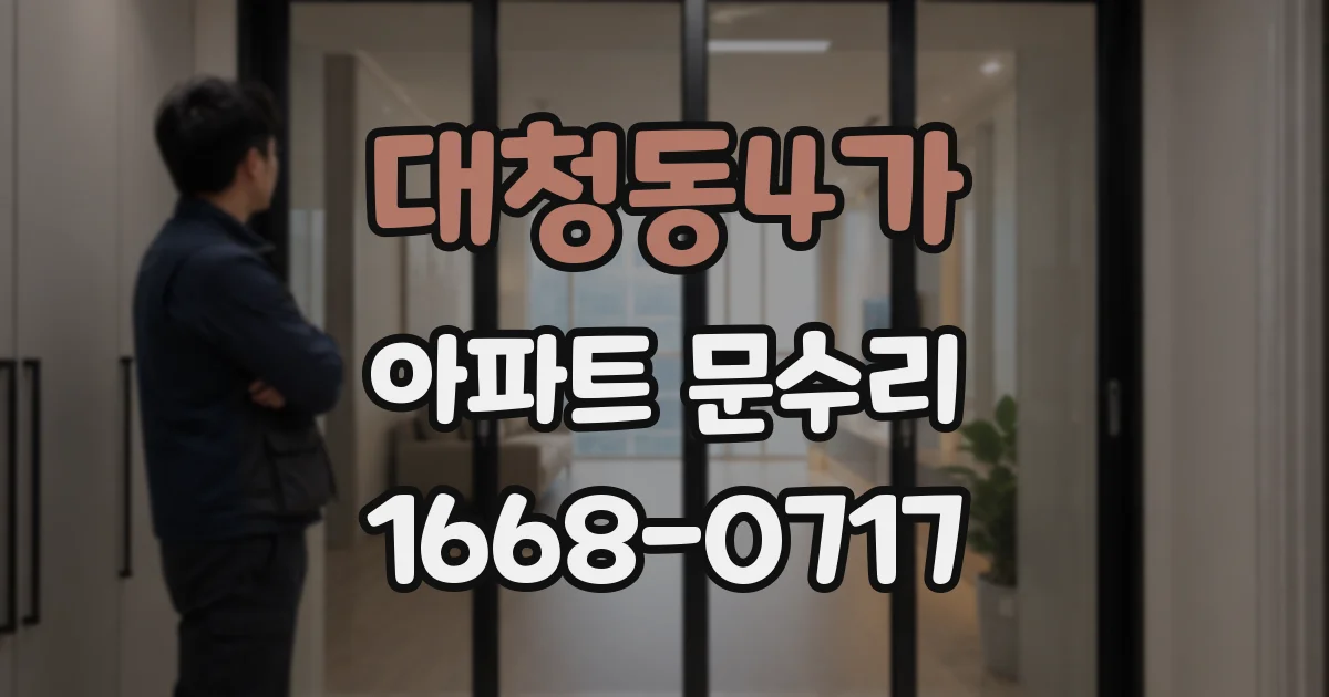대청동4가 아파트 문수리