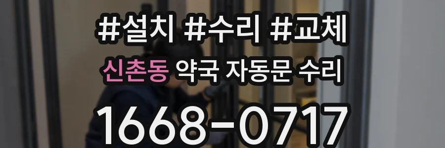 신촌동 약국 자동문 수리