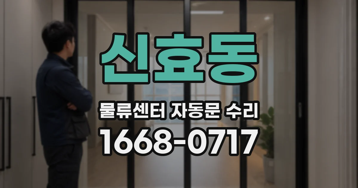 신효동 물류센터 자동문 수리