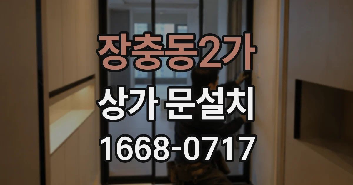 장충동2가 상가 문설치