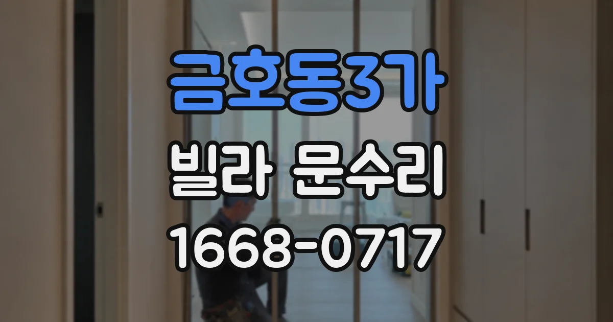 금호동3가 빌라 문수리