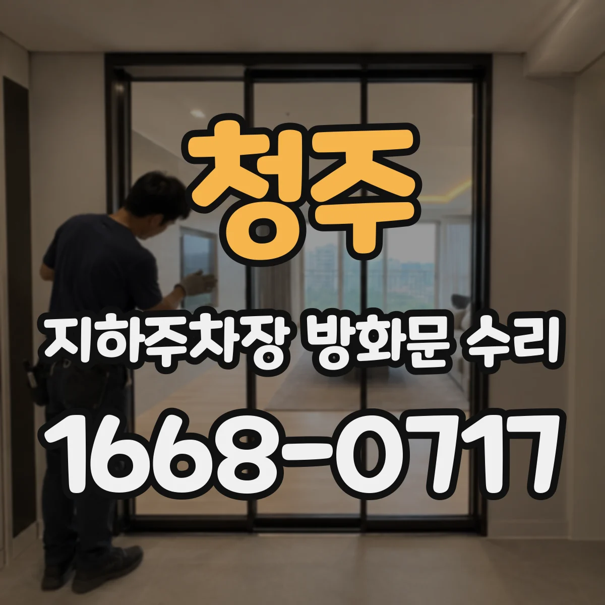 청주 지하주차장 방화문 수리 교통 흐름 유지하며 동선 안내하는 방식
