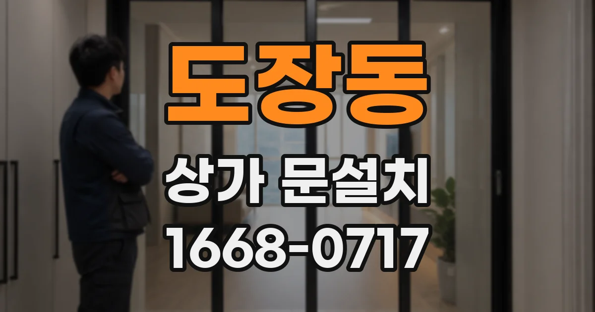 도장동 상가 문설치