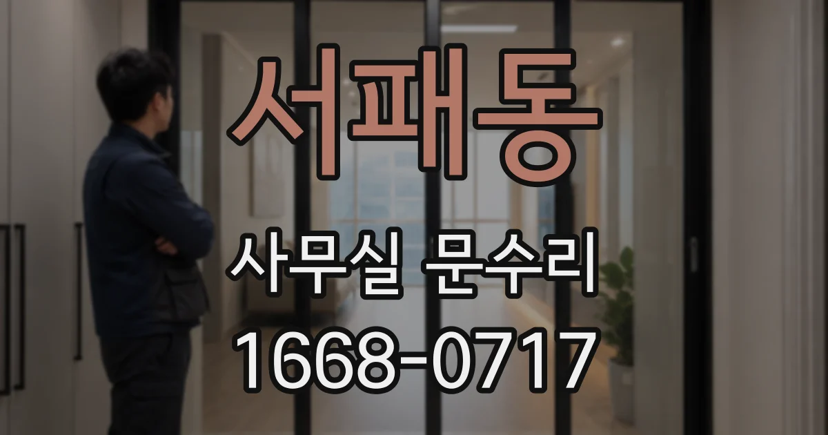 서패동 사무실 문수리