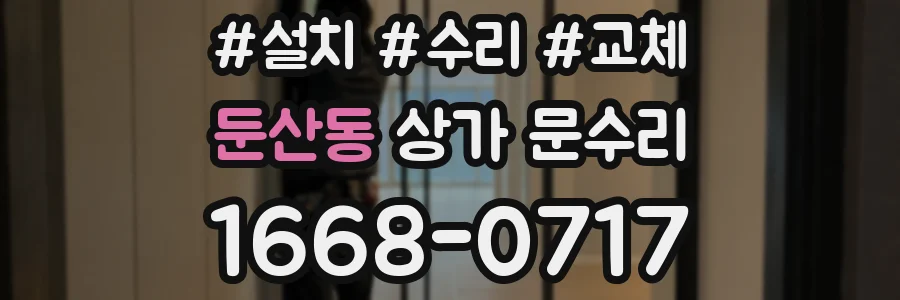 둔산동 상가 문수리