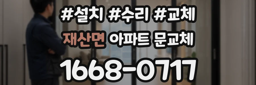 재산면 아파트 문교체