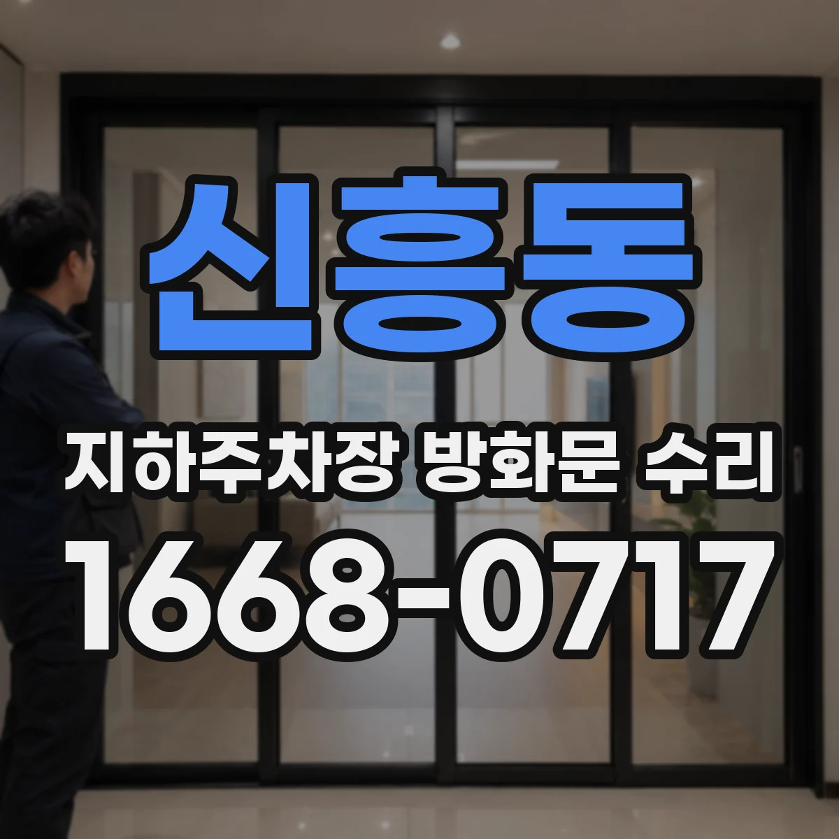 신흥동 지하주차장 방화문 수리