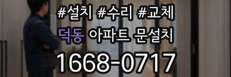 덕동 아파트 문설치