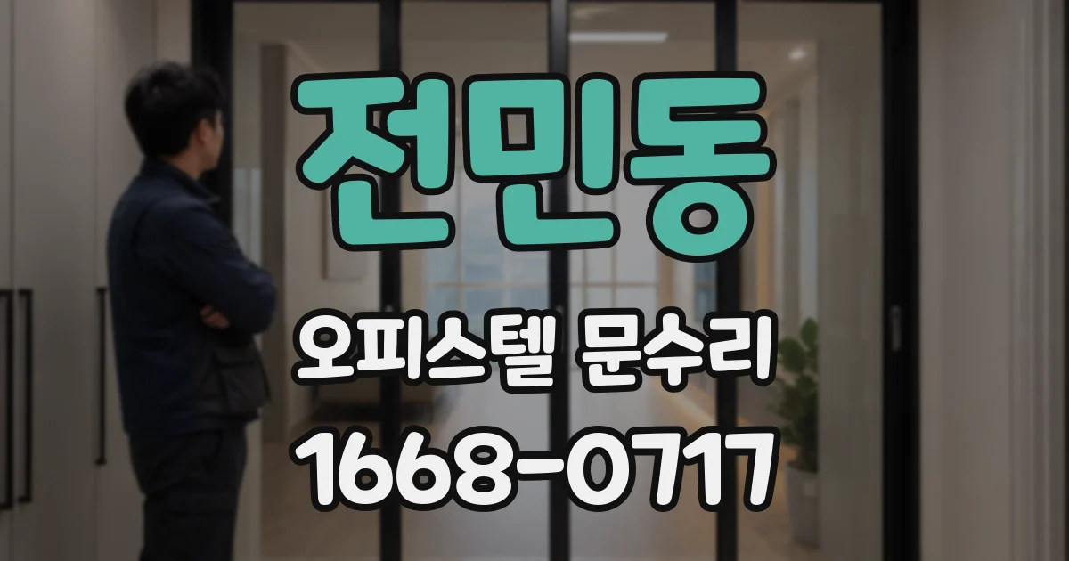 전민동 오피스텔 문수리