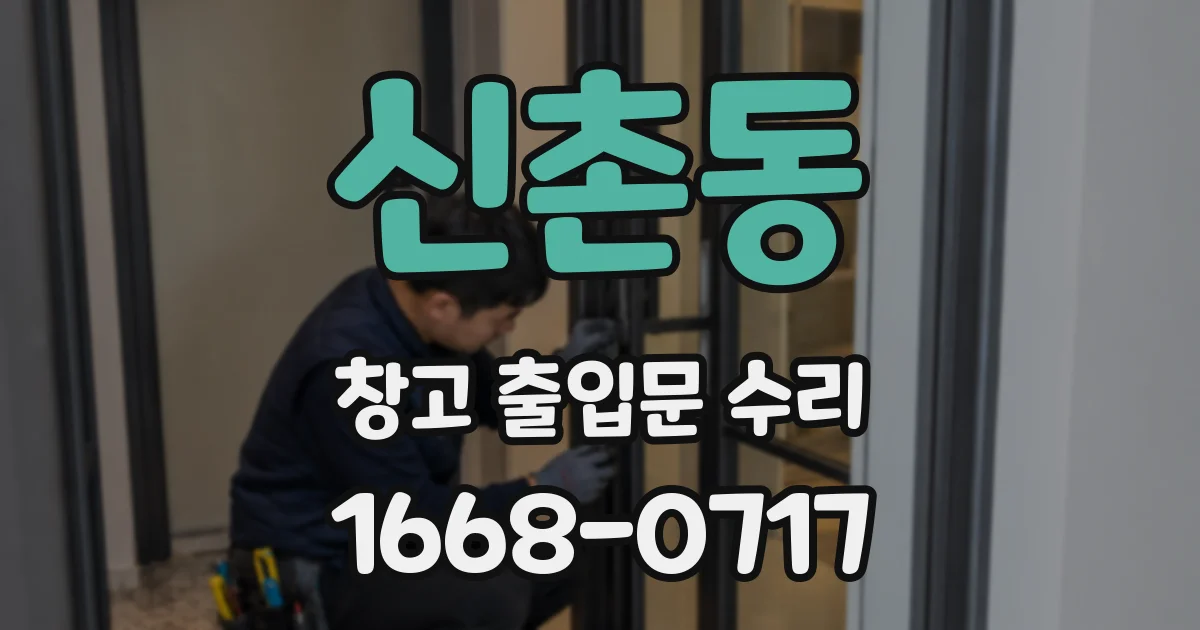신촌동 창고 출입문 수리