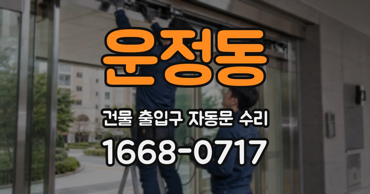 운정동 건물 출입구 자동문 수리