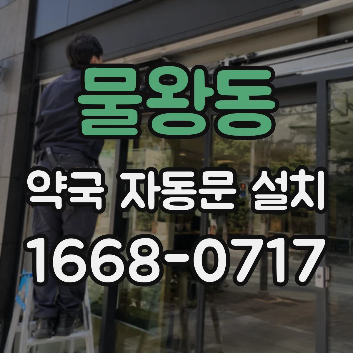 물왕동 약국 자동문 설치